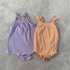 Old Navy Kids bubble rompers - Purple and Orange